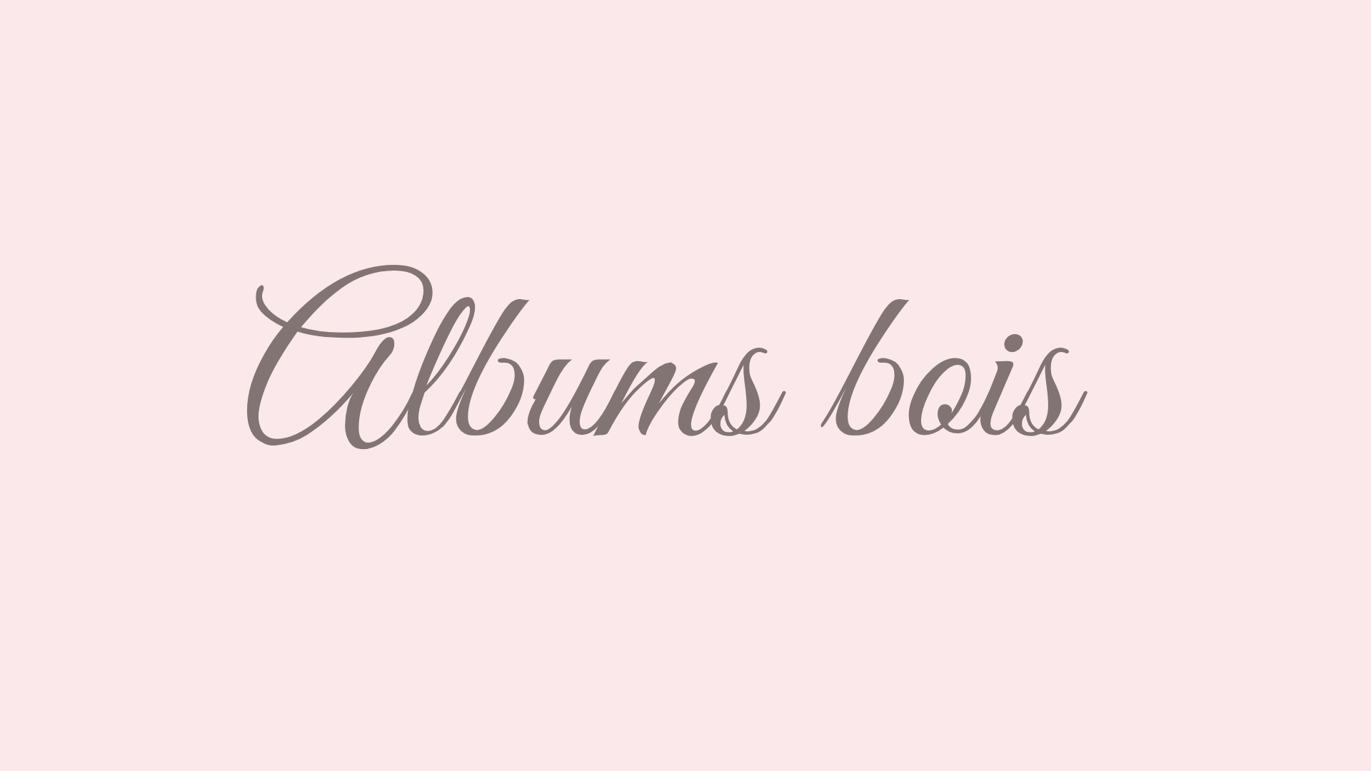 Albums en bois