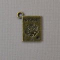 Breloque passeport bronze