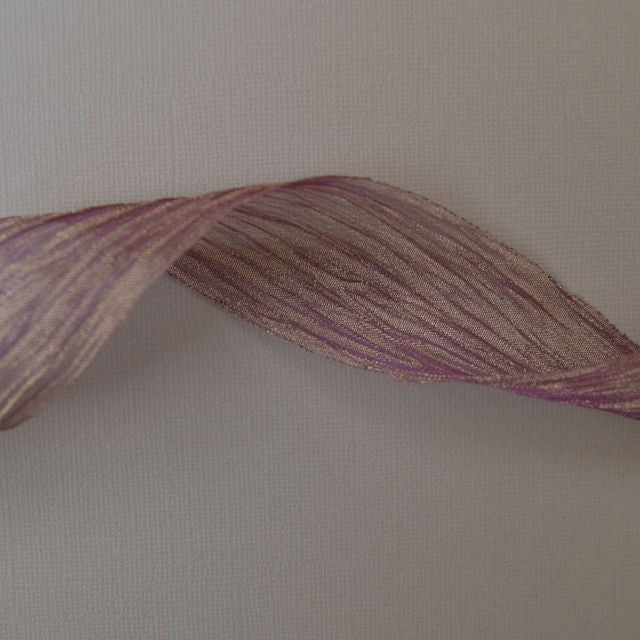 Ruban organza pourpre et or