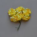 Lot fleurs jaune /blanc à paillettes