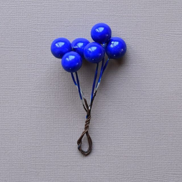 6 boules bleu pour bouquet