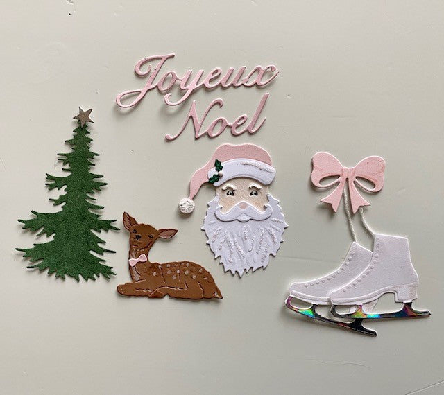 Tête de père Noël shabby