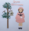 Petite fille (rose) au petit oiseau