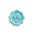 Petit cachet de cire bébé motif ballons bleu