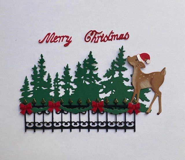 Biche et grille décorée