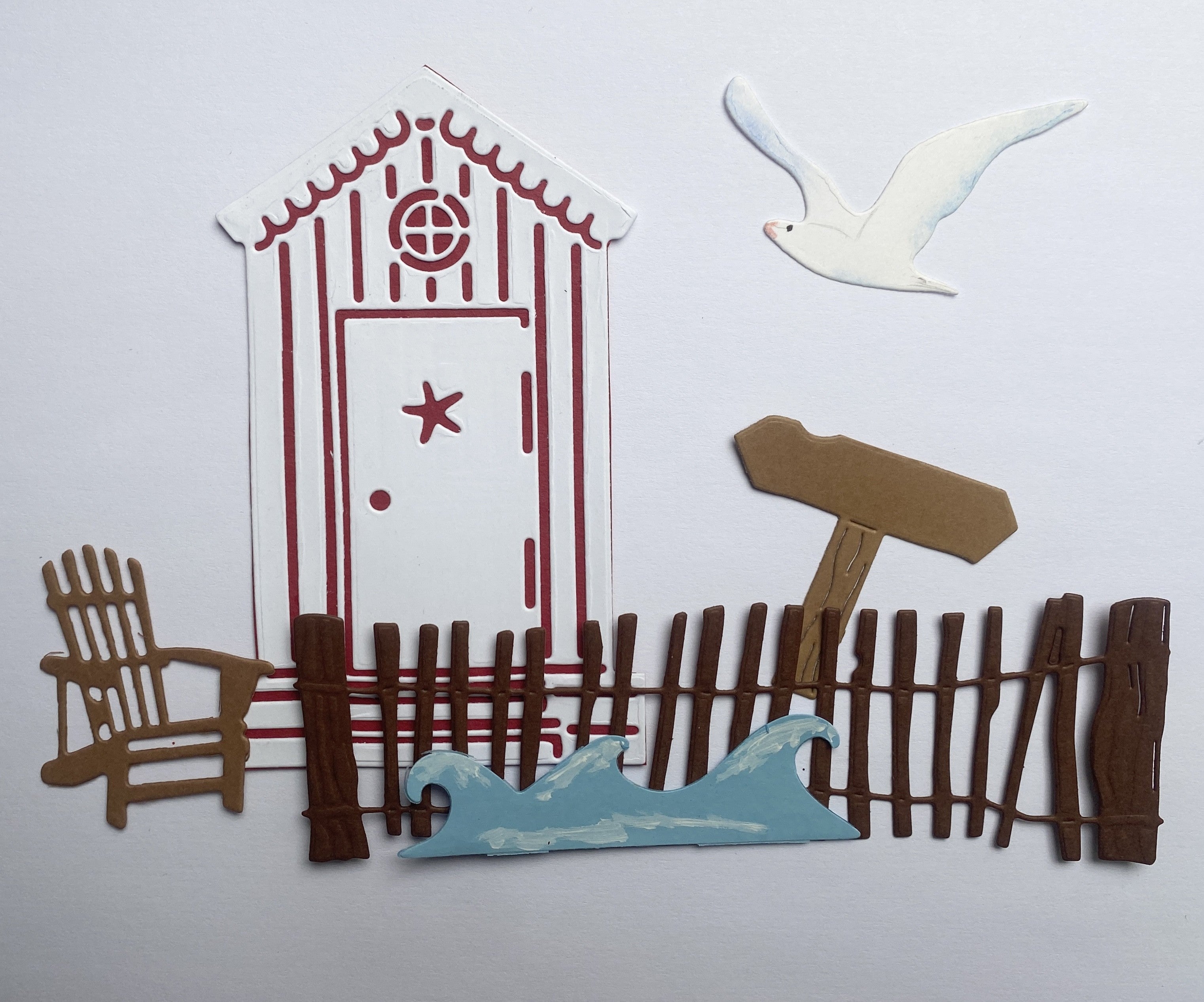 Cabine de plage rouge