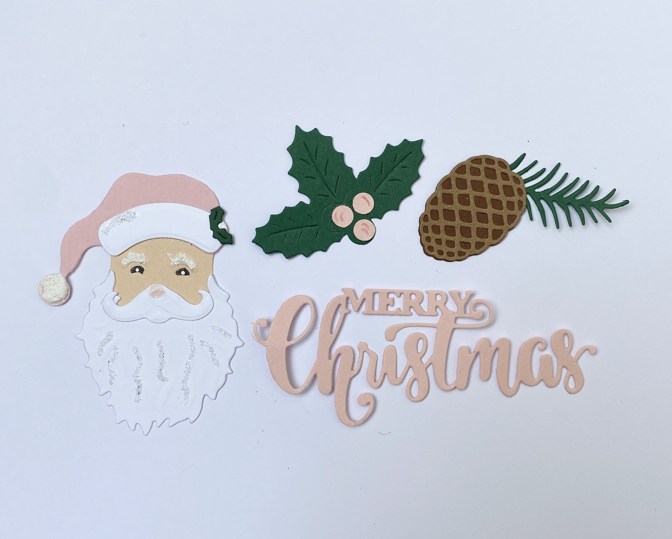Tête de père Noel rose