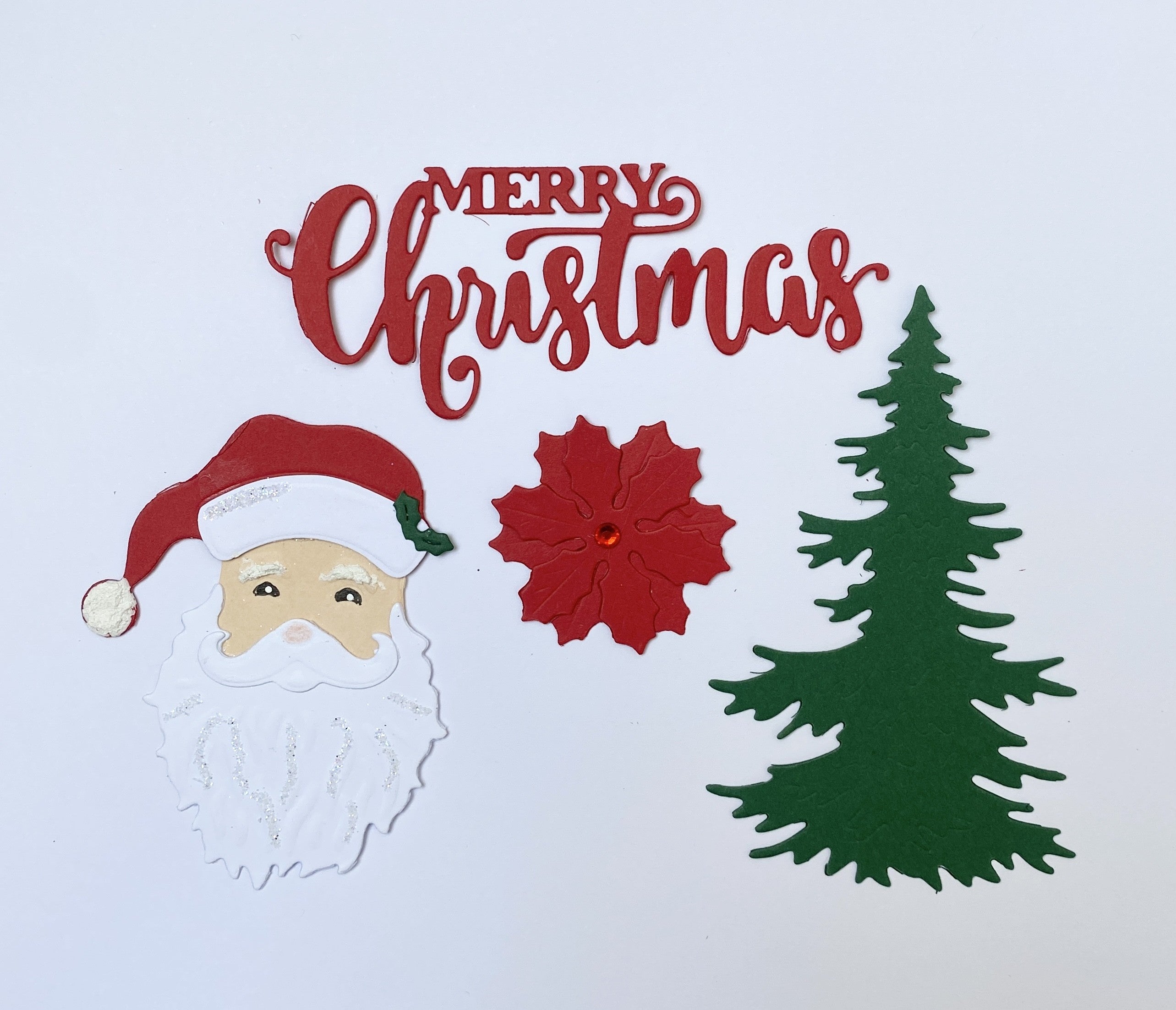 Tête de père Noël rouge