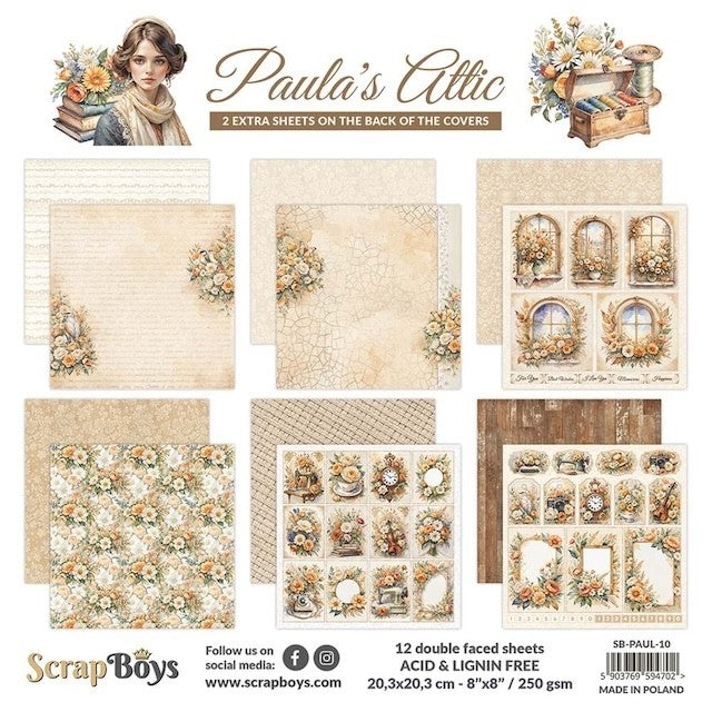Bloc de papiers ScrapBoys 20/20 Paula's Attic