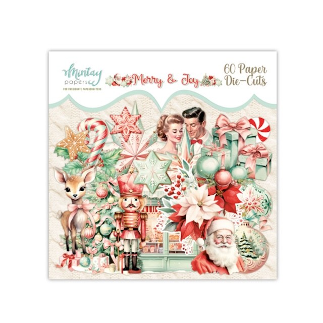 Lot de die cuts Mintay papers collection Merry and Joy