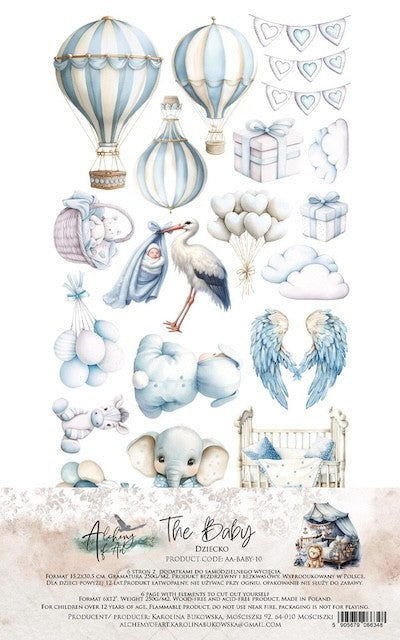 Lot de papiers de découpes Alchemy of Art Baby Boy