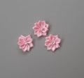3 fleurs en tissus