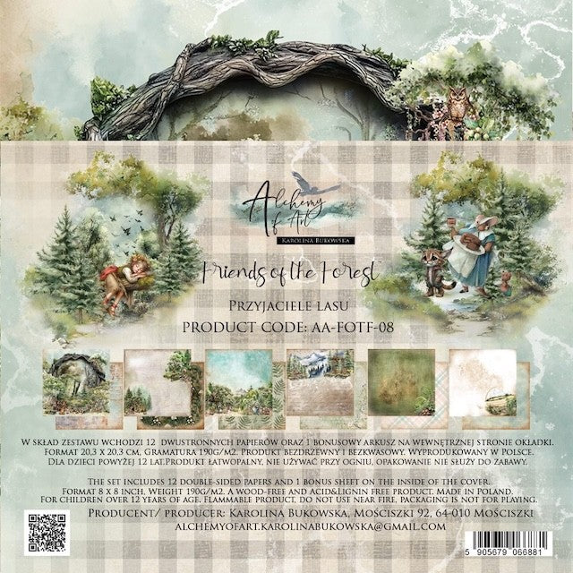 Lot de papiers 20/20 Alchemy of Art collection Friends of the forest