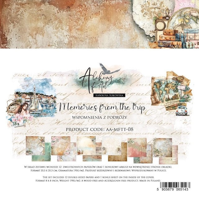 Lot de papiers 20/20 Alchemy of art Memories from the trip