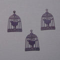 3 cages a oiseaux violet