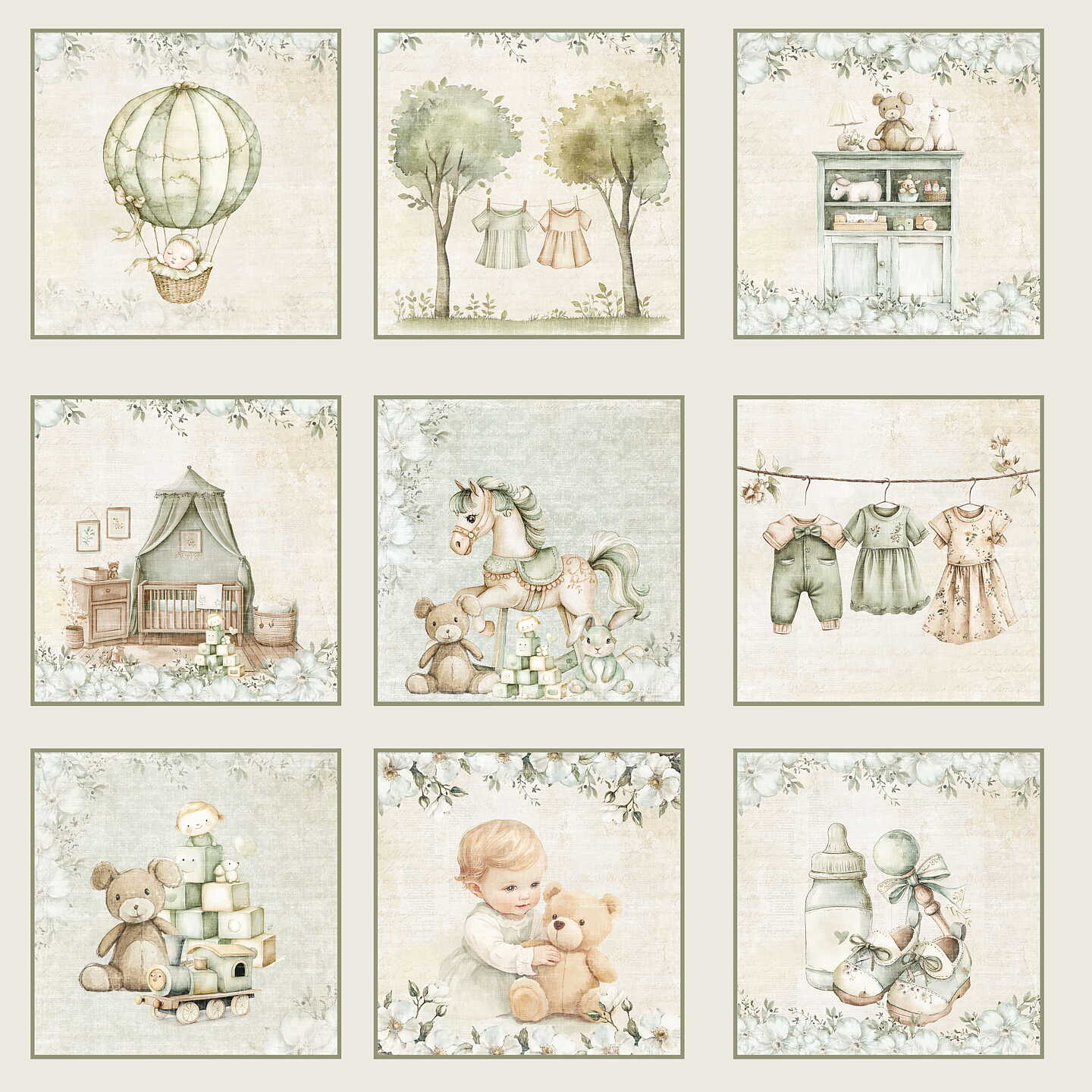 Lot de papiers 20/20 cm Reprint collection Cutie