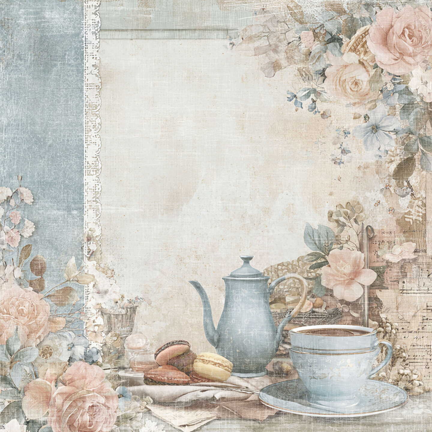 Lot de papiers 20/20 cm Reprint collection Quiet Moments