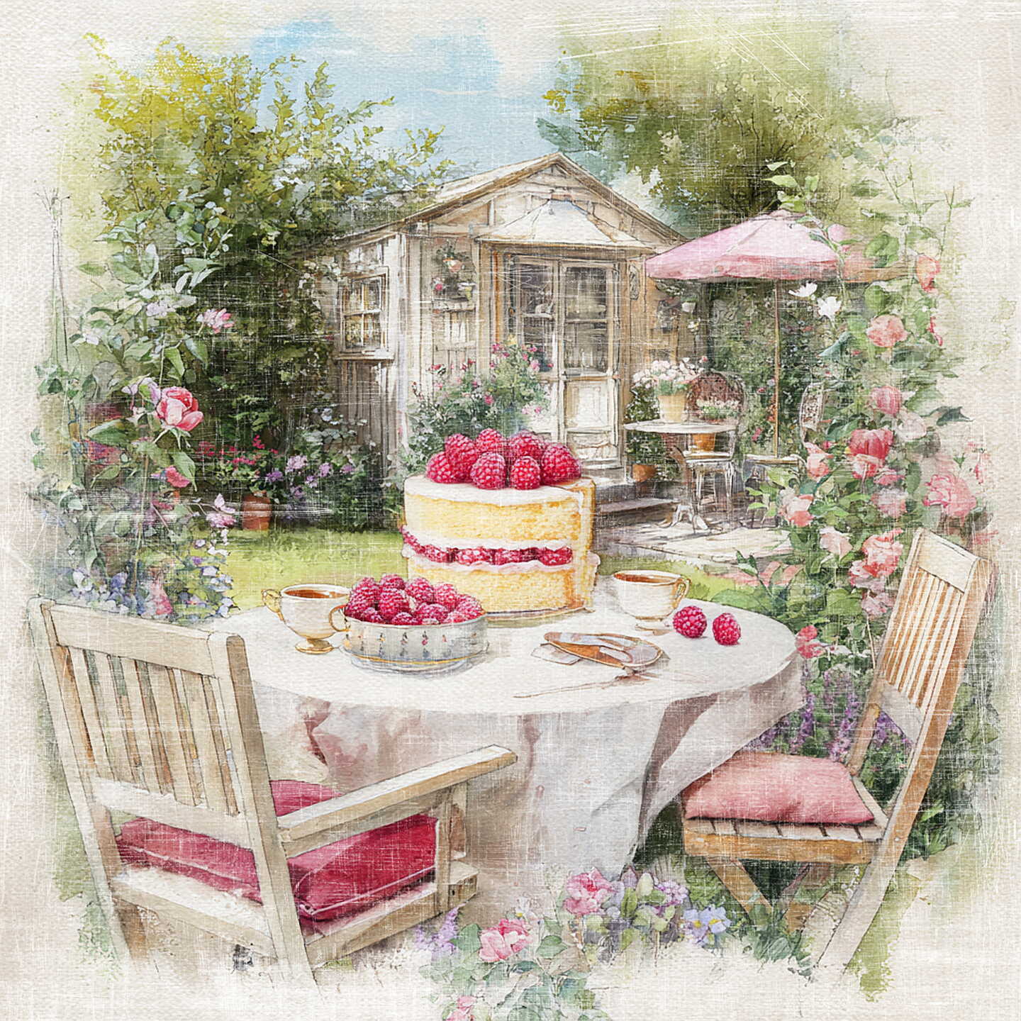 Lot de papiers 20/20 cm Reprint collection Summer Garden