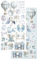 Lot de papiers de découpes Alchemy of Art Baby Boy