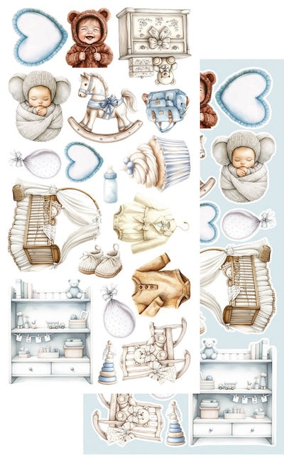 Lot de papiers de découpes Alchemy of Art Baby Boy
