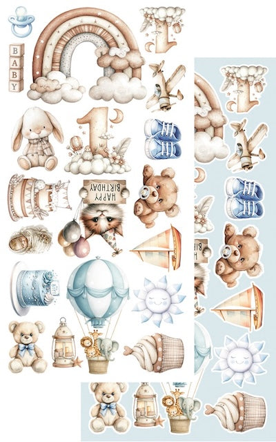 Lot de papiers de découpes Alchemy of Art Baby Boy