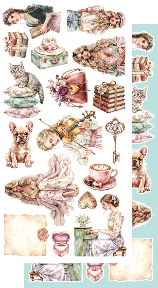 Lot de papiers de découpes Alchemy of art Dreamy Dreams