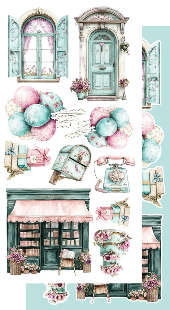 Lot de papiers de découpes Alchemy of art Dreamy Dreams