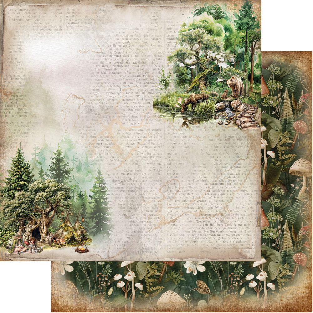 Lot de papiers 20/20 Alchemy of Art collection Friends of the forest