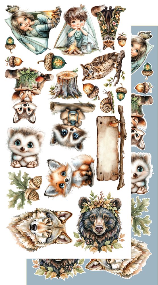 Lot de papiers de découpe Alchemy of art Friends of the forest