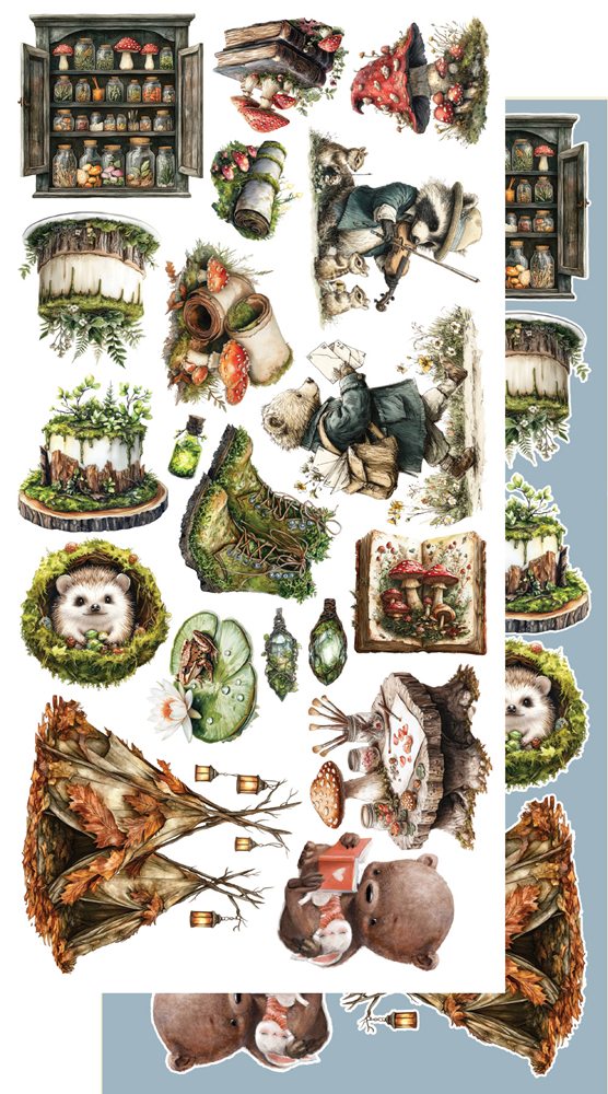 Lot de papiers de découpe Alchemy of art Friends of the forest