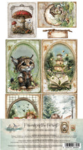 Lot de papiers de découpes Alchemy of art Friends of the forest