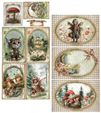 Lot de papiers de découpes Alchemy of art Friends of the forest