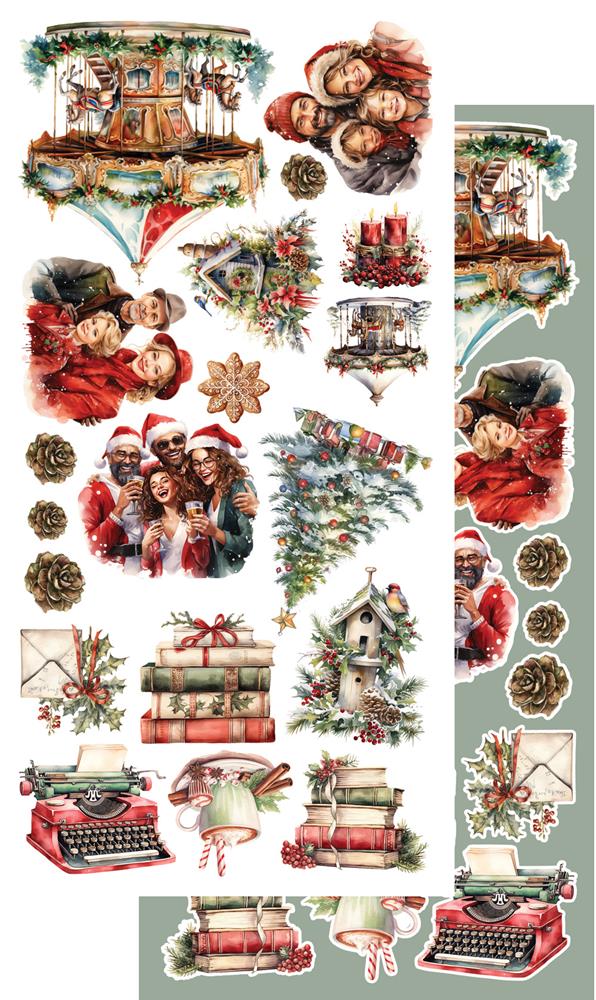 Lot de papiers de découpe Alchemy of art Ho Ho Ho
