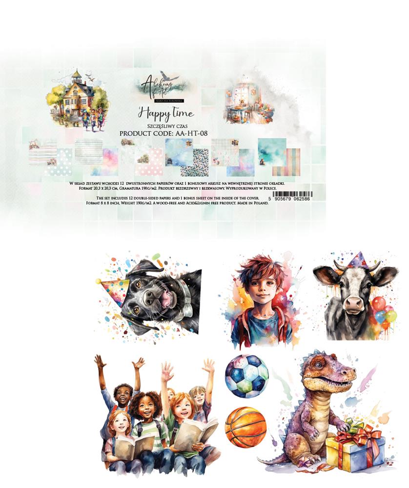 Lot de papiers 20/20 Alchemy of art Happy Time