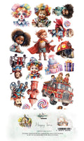 Lot de papiers de découpe Alchemy of art Happy Time