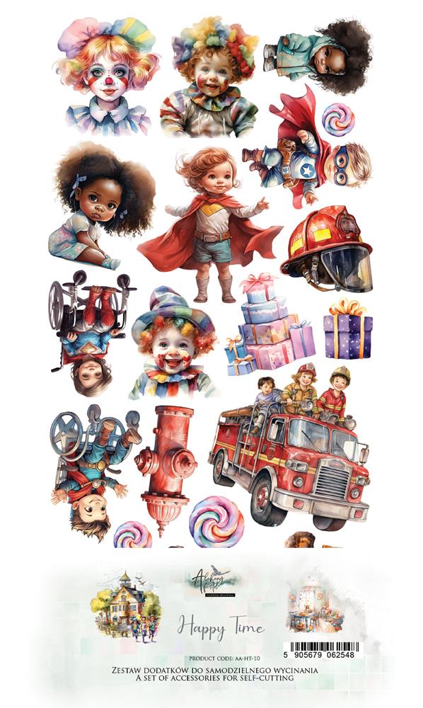 Lot de papiers de découpe Alchemy of art Happy Time