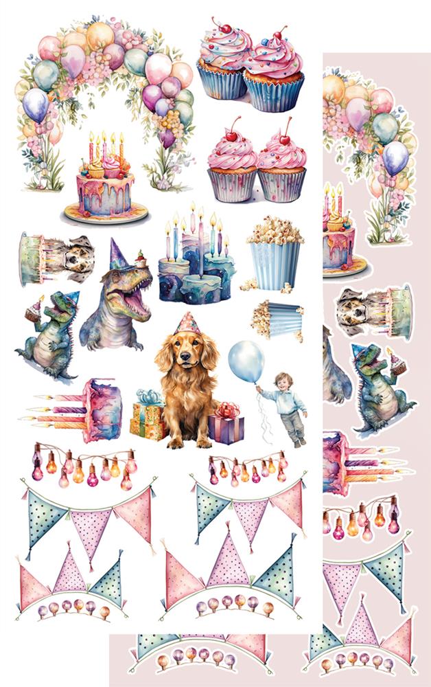 Lot de papiers de découpe Alchemy of art Happy Time