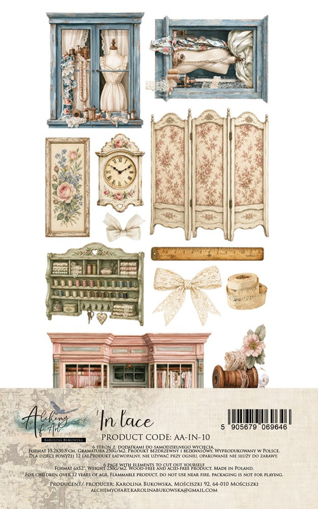 Lot de papiers de découpe Alchemy of art In Lace