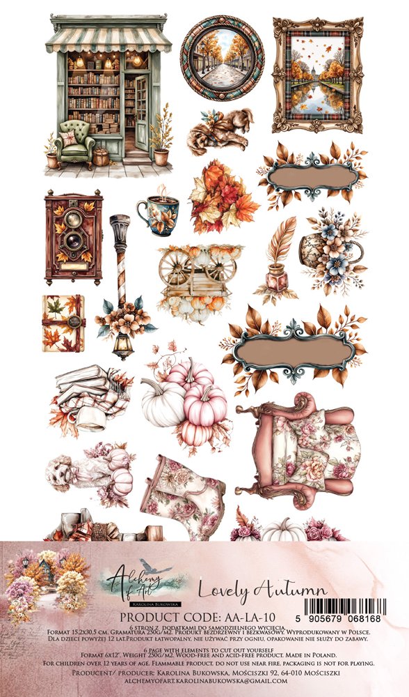 Lot de papiers de découpe Alchemy of art Lovely Autumn