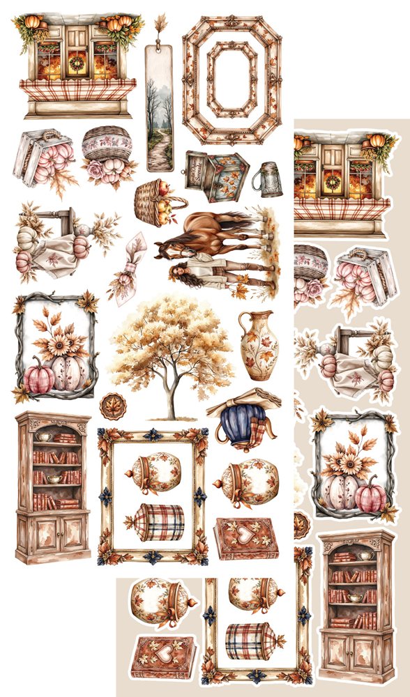 Lot de papiers de découpe Alchemy of art Lovely Autumn