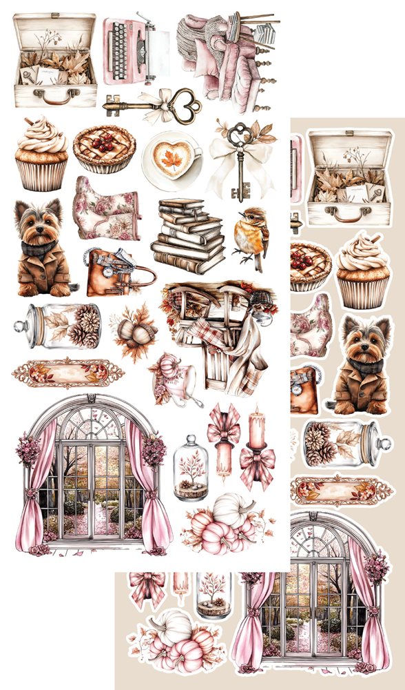 Lot de papiers de découpe Alchemy of art Lovely Autumn