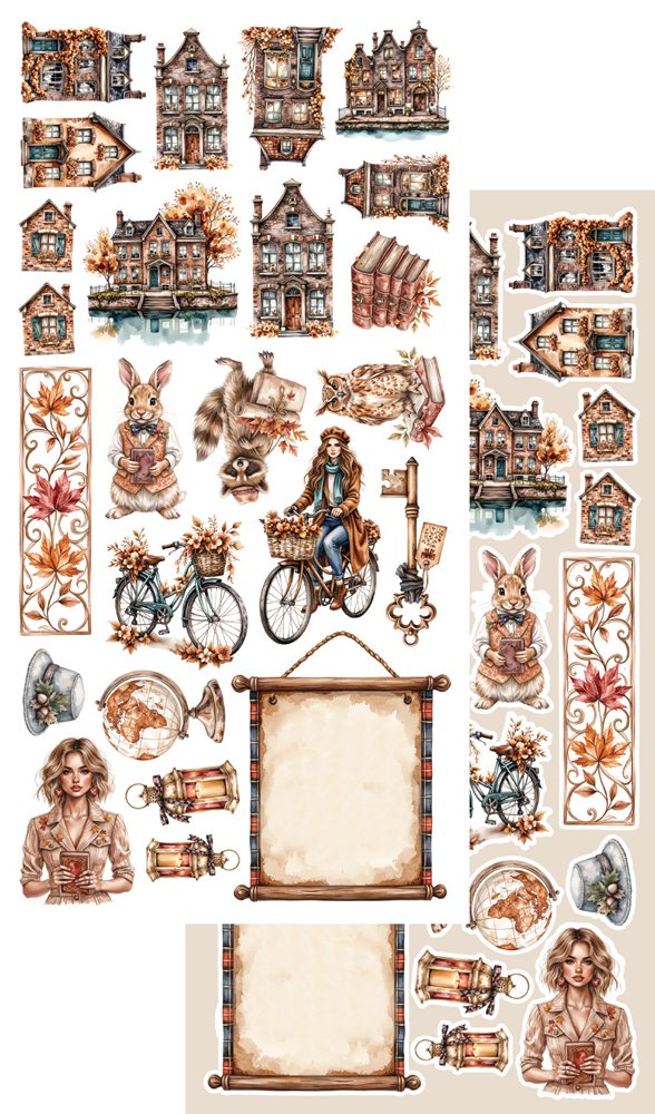 Lot de papiers de découpe Alchemy of art Lovely Autumn
