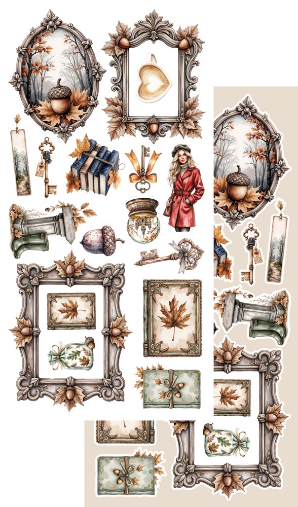 Lot de papiers de découpe Alchemy of art Lovely Autumn