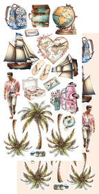 Lot de papiers de découpe Alchemy of art Memories from the trip