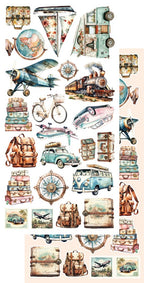 Lot de papiers de découpe Alchemy of art Memories from the trip