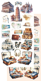 Lot de papiers de découpe Alchemy of art Memories from the trip