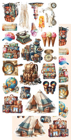 Lot de papiers de découpe Alchemy of art Memories from the trip