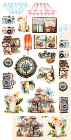 Lot de papiers de découpe Alchemy of art Memories from the trip