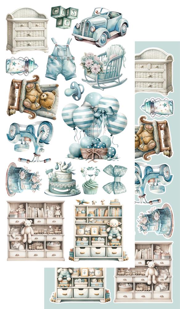 Lot de papiers de découpe Alchemy of art My little baby boy