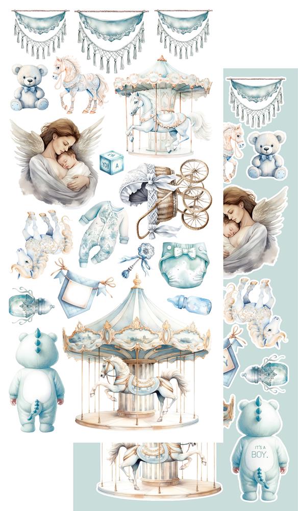 Lot de papiers de découpe Alchemy of art My little baby boy